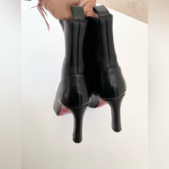 Christian Louboutin Me in the 90's 100 Black Leather Calf High Heels Boots EU 38 - Picture 3 of 8